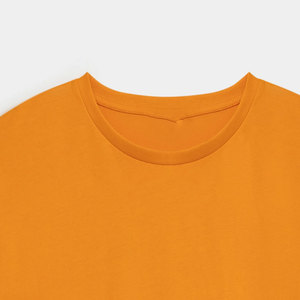 Camiseta recortada holgada de gran tamaño verde a la moda para mujer con cuello redondo elegante Top corto ajustado - Product Image 2