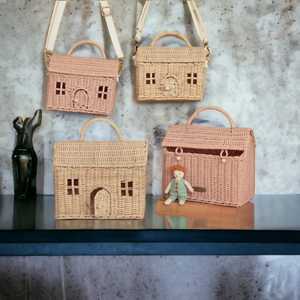 กระเป๋าทรงบ้านหวายสำหรับเด็กกระเป๋าถือชายหาดงานทำมือสวยงามดีไซน์ใหม่ล่าสุด - Product Image 6