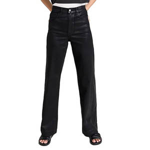Pantalones de Cuero Suaves para Mujer, Cintura Alta, Material de Cuero Duradero, Pantalones de Cuero Modernos y Cómodos - Product Image 1