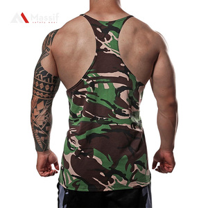 Custom Logo Printing Men's 95% Cotton Spandex Gym Muscle Bodybuilding Tank Top Plain Fitness <b>Stringer</b> <b>Vests</b> Men's Fitness Wear - Product Image 1