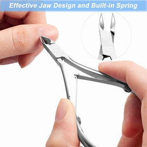 Pinza para uñas con punta de resorte de doble parte superior, el mejor grado quirúrgico, pinza para cutículas de uñas de 5 ", acabado pulido hecho con acero inoxidable - Product Image 2