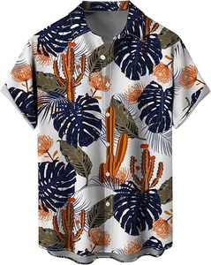 เสื้อเชิ้ตชายหาดแขนสั้นลายฮาวายสไตล์อเมริกันสำหรับผู้ชาย คอลเลคชั่นใหม่ปี 2025 พร้อมลายพิมพ์ดิจิทัล เหมาะสำหรับใส่ในช่วงฤดูร้อน - Product Image 2