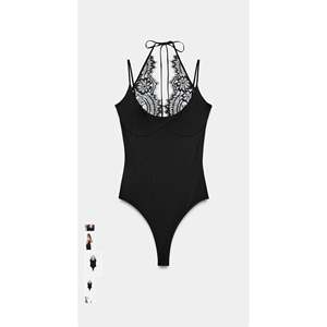 Lencería de Encaje Negro para Mujer Mybeefashion, Elegante Body de Poliéster y Spandex Transparente, Tentación en una Sola Pieza para Todos - Product Image 3