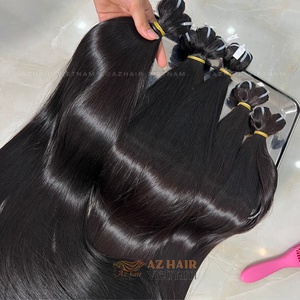 มัดผมมนุษย์สีธรรมชาติยาวยาวมัดคู่ - Product Image 2