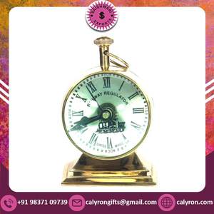 High Quality Handmade <b>Vintage</b> Brass Nautical Analog <b>Clock</b> Custom Design Dial Oval Unique Glass Display for Home Office Gift - Product Image 2