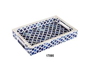 Bandeja de forma Rectangular de Metal plateado, bandeja para servir café, té y desayuno con asa para el hogar, cocina, Hotel y restaurante - Product Image 6