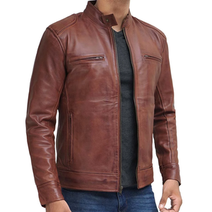 Chaquetas de piel de vaca auténtica totalmente personalizadas para hombre hechas en Sialkot Pakistán precio bajo producto mejor venta chaquetas de cuero para hombre - Product Image 3