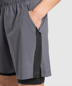 Shorts de sport pour homme à séchage rapide pour la course à pied, l'entraînement, logo personnalisable, pantalons de survêtement avec poches, vêtements de sport, vêtements de fitness, entraînement - Product Image 4