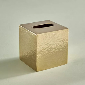 Portapañuelos Rectangular de Acero Inoxidable con Acabado Plateado para Hogar, Oficina, Hotel, Decoración de Mesa, Caja de Metal para Pañuelos - Product Image 4