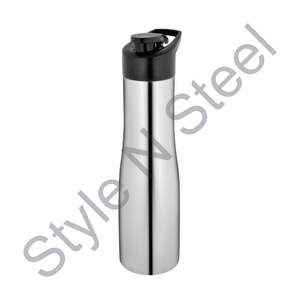 ขายส่งราคาขวดน้ำที่มีสีดำ Sipper เหล็กขวดน้ำที่มีสีดำ Sipper สแตนเลส - Product Image 1