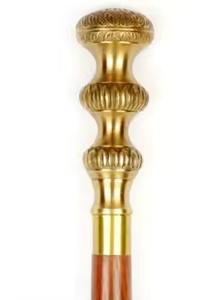 ไม้เท้าเดินป่า HMA Handicrafts น้ำหนักเบา ทำจากไม้ พร้อมด้ามจับทองเหลืองสลักลาย ปรับความยาวได้ 2 ระดับ รับน้ำหนักได้ 375 ปอนด์ - Product Image 2