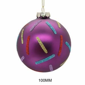 Adornos Navideños Coloridos, Bolas de Cristal Multicolor, Patrones Brillantes, Hechos a Mano, Decoraciones Colgantes Circulares a Todo Color - Product Image 2