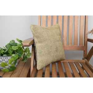 Beige Wool Kantha Patchwork <b>Pillow</b> 14x14 Inch Luxury Vintage Embroidered Fluffy Rustic Throw <b>Pillow</b> for Floor Use - Product Image 2