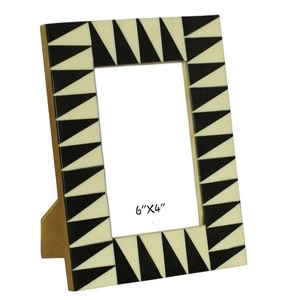 Custom Logo Handmade Eco-friendly MDF Board <b>Photo</b> <b>Frame</b> Natural Bone Inlay Design Home Office Hotel Decor - Product Image 4