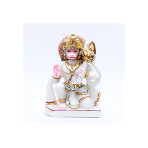 Hanuman-estatua de mármol blanco - Product Image 1
