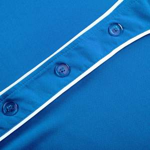 เสื้อเบสบอลระบายอากาศได้แขนสั้นคอวีกระดุมเสื้อลงผ้าโพลีเอสเตอร์แห้งเร็วดีไซน์แฟชั่นมาใหม่ - Product Image 3