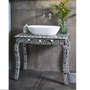 Mesa de resina con incrustaciones de hueso de alta calidad India para sala de estar Consola de mesa de té elegante de gama alta india a precio de fábrica al por mayor - Product Image 3