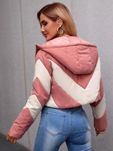 Chaqueta acolchada de Invierno para mujer de alta calidad, transpirable, impermeable, diseño de burbuja sólida con logotipo personalizado, tejido - Product Image 4