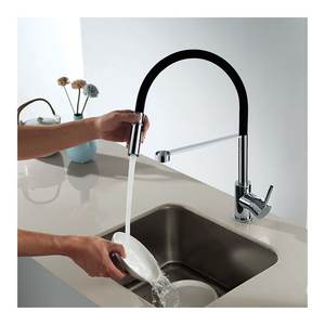 Mitigeur d'évier Winter Chrome et noir SCARUB0703NE avec douchette extractible pour robinets de cuisine Idro Bric - Product Image 2