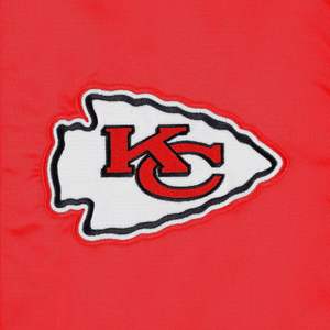 TITLISTS Kansas City Chiefs Red the Pick & Roll Sublimated Satin Varsity Chaquetas - Product Image 4