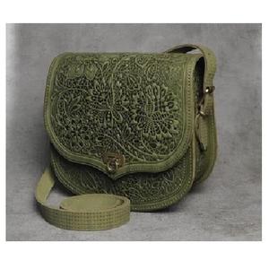 Bolso bandolera de cuero genuino verde de calidad superior para hombre, bolso de hombro tipo bandolera con cremallera, regalo perfecto para ella - Product Image 1