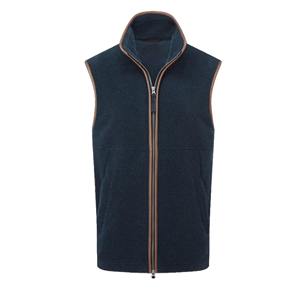 Breathable <b>Fleece</b> <b>Men</b> <b>Gilet</b> Polar <b>Fleece</b> 350 GSM Unisex Waistcoat With Brown Trim Hunting Shooting Casual Vest - Product Image 1