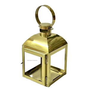New Decorative Glass and Metal Candle <b>Lantern</b> Gold Finished for Home and <b>Christmas</b> Decoration Hanging <b>Lanterns</b> - Product Image 1