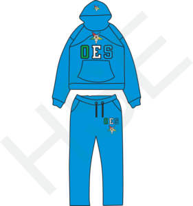 Conjunto de Dos Piezas con Logotipo OES |   Conjunto de Sudadera con Capucha y Pantalones Deportivos Multicolores para Mujer - Product Image 4