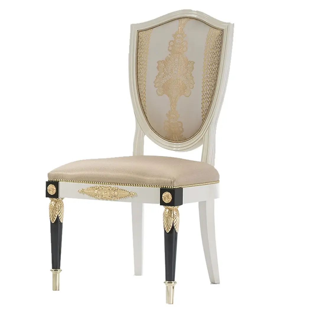 프랑스 클래식 스타일 로셀라 이탈리아 식탁 및 의자 가구 세트 나무 조각 새 모델