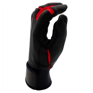 Conception de manchette courte Couleur noire et rouge Gants de frappe de baseball en cuir Gants de frappe de baseball de qualité supérieure à prix raisonnable - Product Image 3
