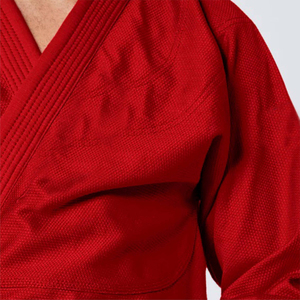 Uniforme de Jiu Jitsu Rojo, Algodón Grueso Elástico, Personalizable, Transpirable, de Secado Rápido, Kimono de Artes Marciales con Costuras Reforzadas para Entrenamiento - Product Image 5