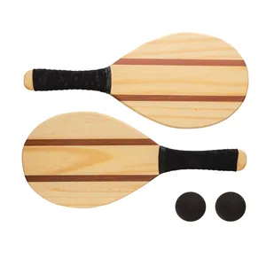 Ensemble de tennis de plage en bois Frescobol personnalisé avec accessoires - Product Image 1