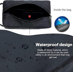Unisex Oxford Fabric Cosmetic Bag With Zipper Closure Soft Handle Organizer For Travel Makeup Storage In Multiple Color - Product Image 2