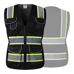 Gilet de sécurité avec logo personnalisé et maille de sécurité réfléchissante pour la construction Gilet pour hommes avec poche en 4 dimensions - Product Image 4