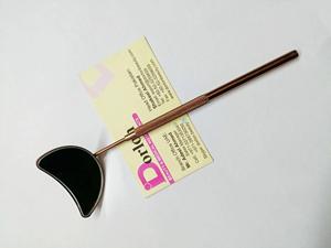 Half <b>Moon</b> Shaped Rose Gold Eyelash <b>Mirror</b> Solid Stainless Steel Customize Label Makeup Lash <b>Mirror</b> for Eyelash Extension - Product Image 4