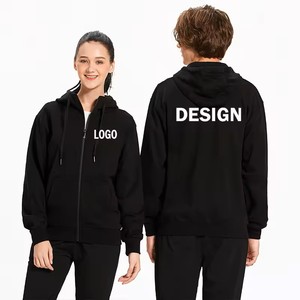 OEM poliéster/algodón polar cremallera sudaderas con capucha logotipo personalizado mejor calidad serigrafiado en relieve tela otoño personalizable hombres - Product Image 1