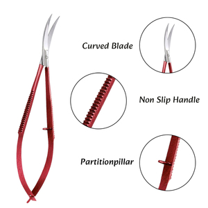 Ciseaux à sourcils personnalisés avec logo et emballage, outil de beauté en acier inoxydable, ciseaux à sourcils à ressort par Bahasa Pro - Product Image 2