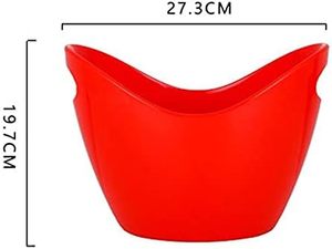 Cubeta de Hielo de Plástico Roja de 5 Litros, Sostenible, Duradera, Ligera y Portátil para Fiestas, Bebidas, Cócteles, Cerveza y Whisky - Product Image 2