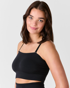 บราเล่นกีฬาโยคะแบบแอกทีฟพร้อมโลโก้ด้านหน้าลายพื้นไร้รอยต่อระบายอากาศได้ระดับกลางสำหรับยิมวิ่งออกกำลังกาย - Product Image 4