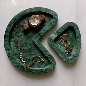 Meilleure vente plateau de service en marbre naturel plateau de luxe fait à la main moderne design unique pour la maison bureau salle à manger vente en gros - Product Image 3