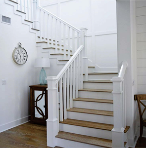 Facile à installer 4175 pièces d'escalier en bois massif peuplier boîte non finie Newel Sleeve avec un design écologique pour escalier - Product Image 5