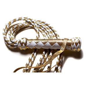 JEXMOO Custom Handmade <b>Leather</b> Cracker Floggers Craft <b>Tools</b> Golden New Arrival Adults' 2 Sets Bondage Gear International - Product Image 2