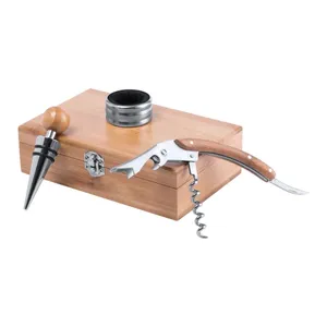 Set Vino Personalizzato in Bambù Abruzzo - Eleganti Cavatappi e Apribottiglie Gadget - Product Image 5