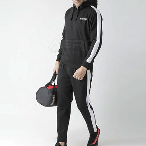 ชุดแทร็คสูทมีฮู้ดสำหรับผู้ชายชุดวอร์มสำหรับผู้ชายแฟชั่นมีลายสีล้วนแบบ2025 - Product Image 3