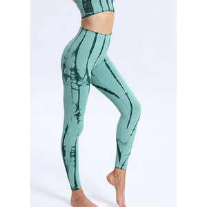 Pantalones de yoga deportivos de alta calidad con logotipo personalizado para mujer, cintura alta elástica con diseño de estampado de diferentes colores, mallas - Product Image 5