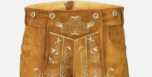 Pantalones cortos de cuero bávaro para hombre de alta calidad con bordado personalizado al por mayor - Product Image 6