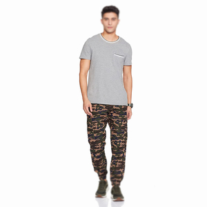Pantalons de survêtement pour hommes décontractés, coupe mi-slim, couleur unie, sport, coupe régulière, grande taille, décontractés, imperméables, en coton - Product Image 4