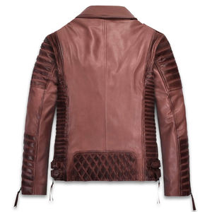 Veste en cuir avec personnalisation de la marque, prix de gros, vêtements de mode, vêtements décontractés, veste en cuir d'hiver, veste en cuir décontractée pour homme - Product Image 2