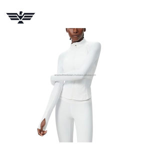 Conjunto Deportivo para Mujer con Logotipo Frontal, Chaqueta Deportiva Elástica con Cierre y Leggings de Cintura Alta - Product Image 3