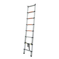 Échelle de tente portable, multifonctionnelle, télescopique, en aluminium épaissi, pliable, capacité de charge de 150 kg, 7 marches, extérieur